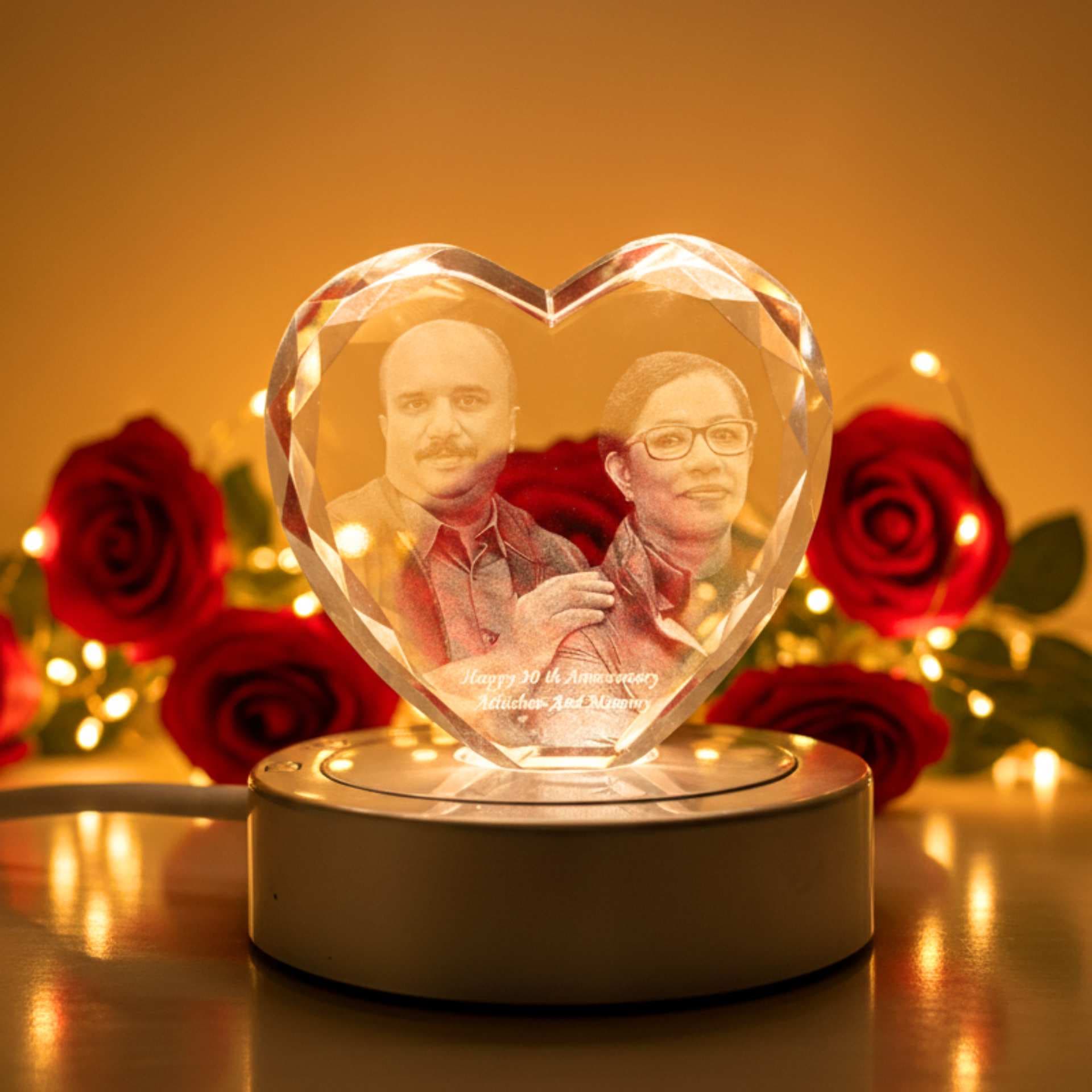 3D Crystal Rotating Lamp